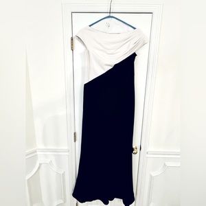 Tadashi Shoji black and white dress size XL